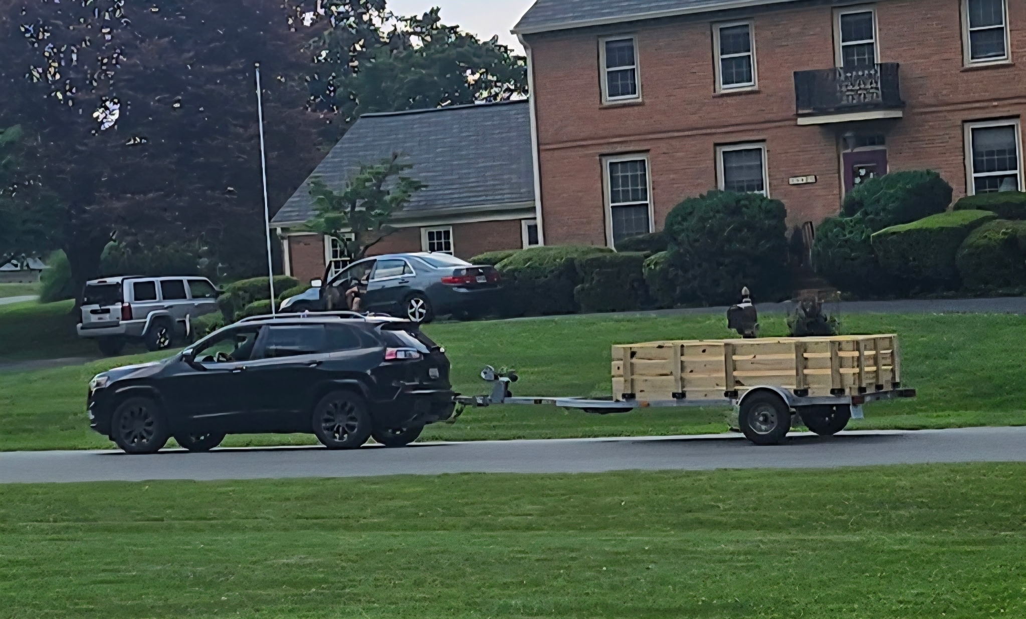 Trailer being towed